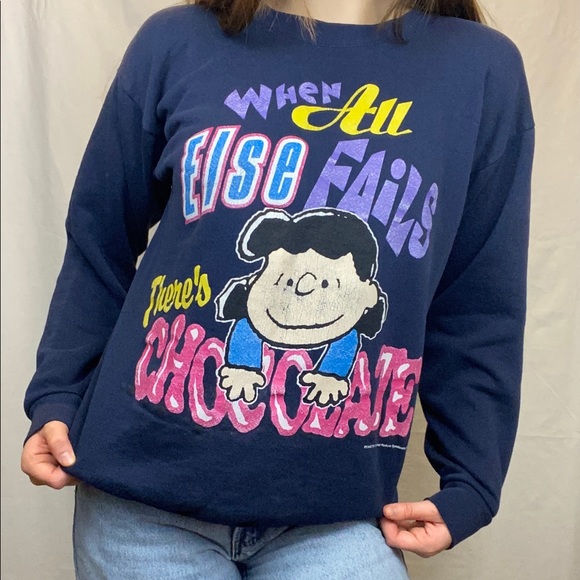 Peanuts When All Else Fails There’s Chocolate Top - Picture 1 of 5